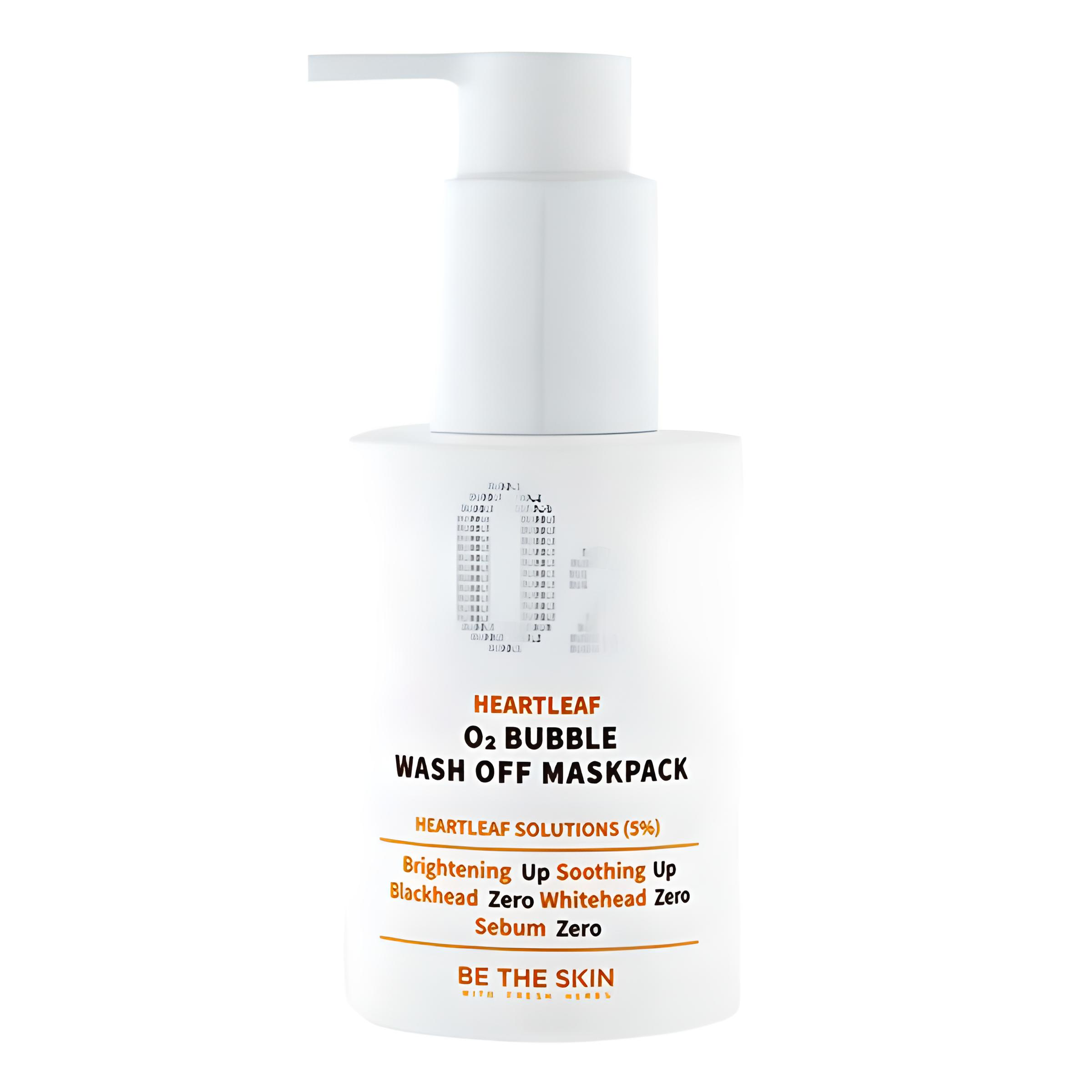 Маска Be the Skin Heartleaf O2 Bubble Wash Off Maskpack для очищения пор 120 мл Маска Be the Skin Heartleaf O2 Bubble Wash Off Maskpack для очищения пор 120 мл