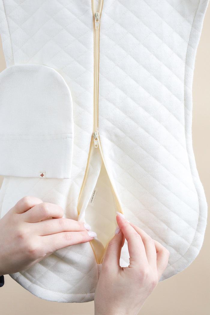 Пеленка-кокон с шапочкой Kappi MagBaby детская утепленная на молнии 0-3 мес. Молочный (4462) - фото 2 Пеленка-кокон с шапочкой Kappi MagBaby детская утепленная на молнии 0-3 мес. Молочный (4462) - фото 2