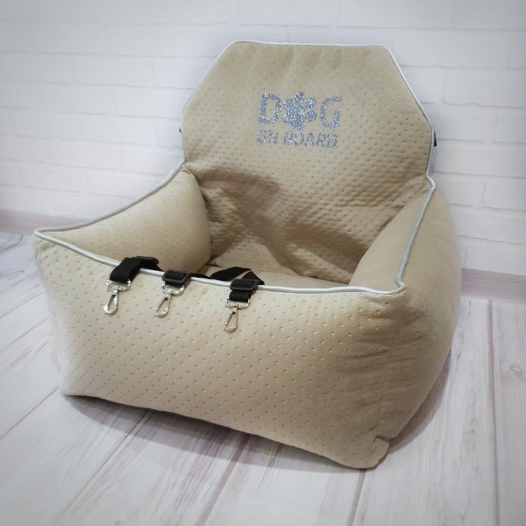 Автокресло для собак Amore mio Cane Medium до 10 кг 60х50х25 см Beige (CS-0012)