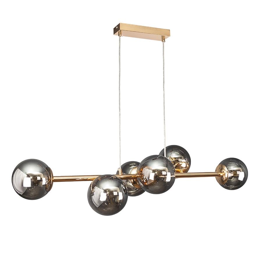 Люстра молекула подвесная Levistella 7521010-6 GD/BK плафон черный Золотой