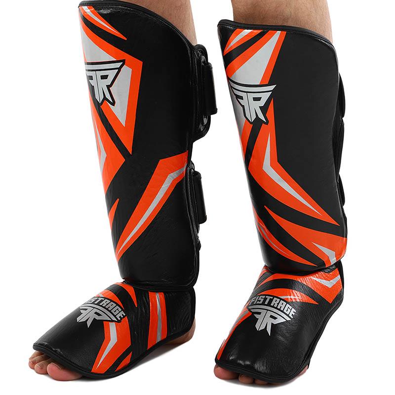 Защита для единоборств Fistrage Combat VL-4413 голени и стопы S Черно-оранжевый (37508243)