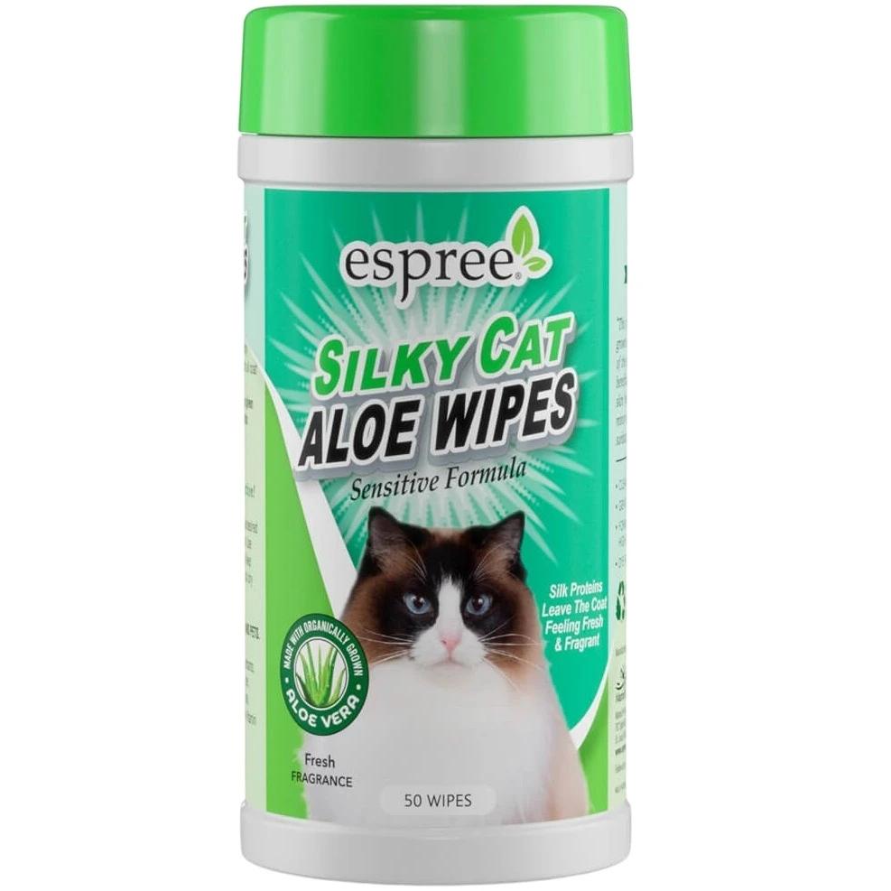 Влажные салфетки Espree Silky Cat Grooming Wipes для груминга котов 50 шт. (e01421)