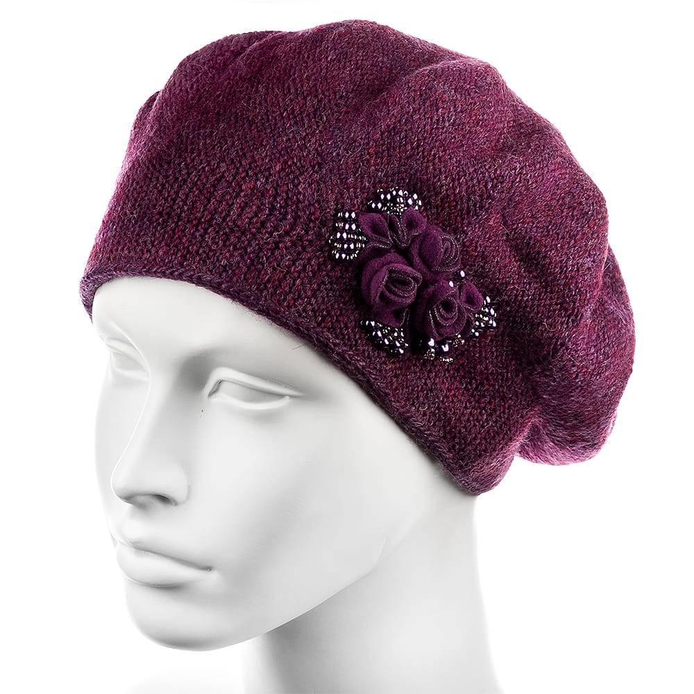 Берет жіночий із декором Atrics WH661 р. 56-59 Пурпуровий (1464741560) - фото 1