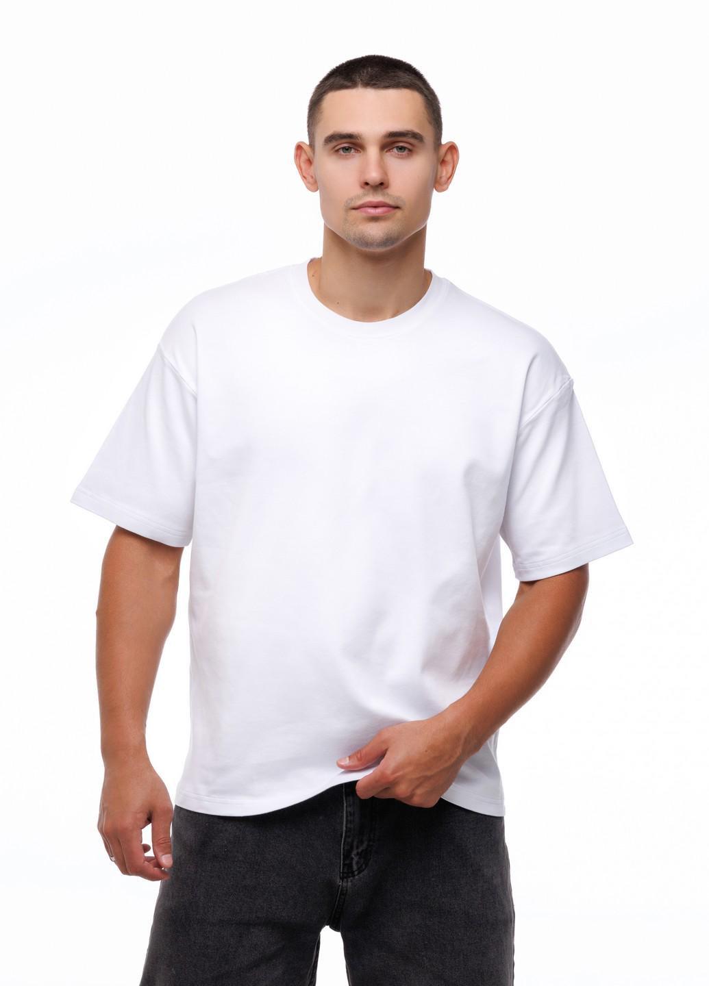 Футболка Oversize чоловіча Наталюкс з щільної тканини S Білий (9413653200011) - фото 2