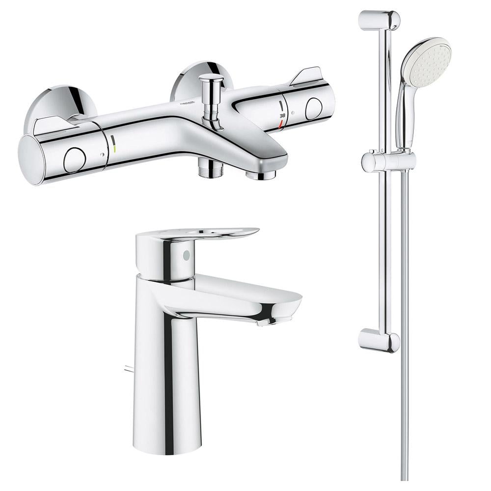 Набор смесителей для ванны Grohe Grohtherm 800 + BauLoop 34550TM Хром (111384)