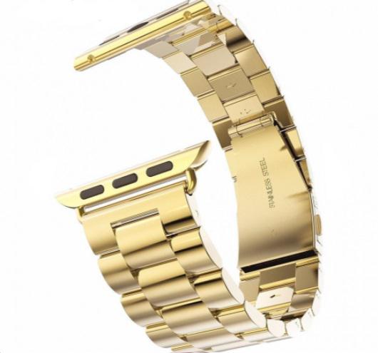 Ремешок стальной BeWatch для Apple Watch series 3/4/5/6 с шириной корпуса 38/40 мм Желтое Золото (1020428) - фото 2 Ремешок стальной BeWatch для Apple Watch series 3/4/5/6 с шириной корпуса 38/40 мм Желтое Золото (1020428) - фото 2