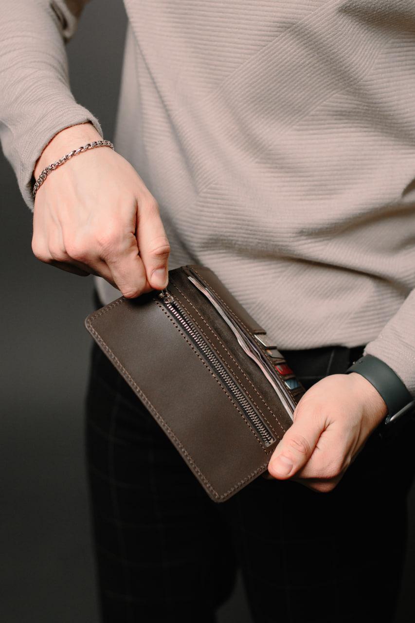 Портмоне мужское из натуральной кожи Коричневый (SR005) - фото 11 Портмоне мужское из натуральной кожи Коричневый (SR005) - фото 11