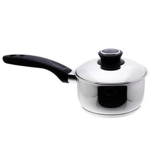 Ковш из нержавеющей стали Empire EM-0128 с двойным дном и крышкой 1,5 л 18 см