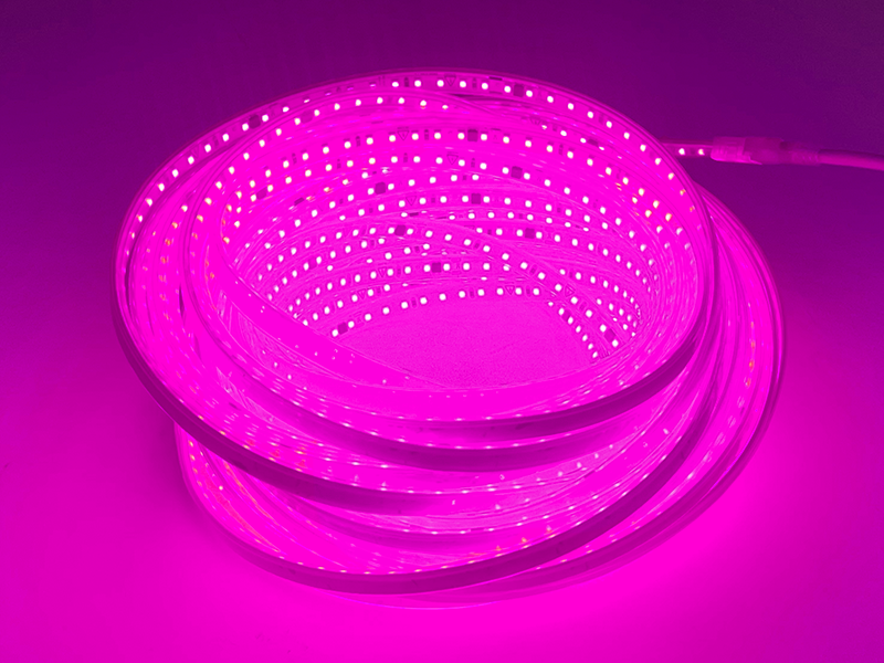 Светодиодная лента AVT 2835 120 LED 11х5,5 мм 220 В 9 Вт/м IP65 17-P Розовый (7689)