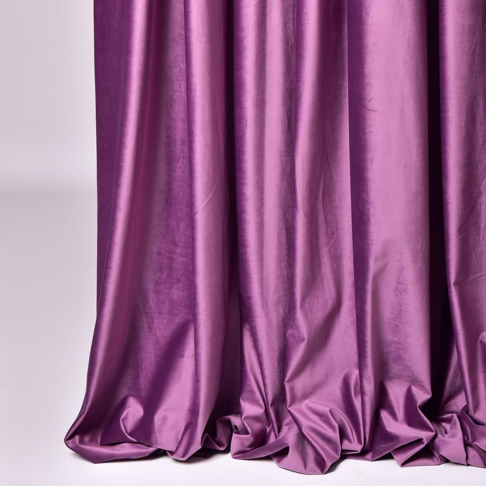 Ткань портьерная однотонная Бархат V-19 Сирень (25428)