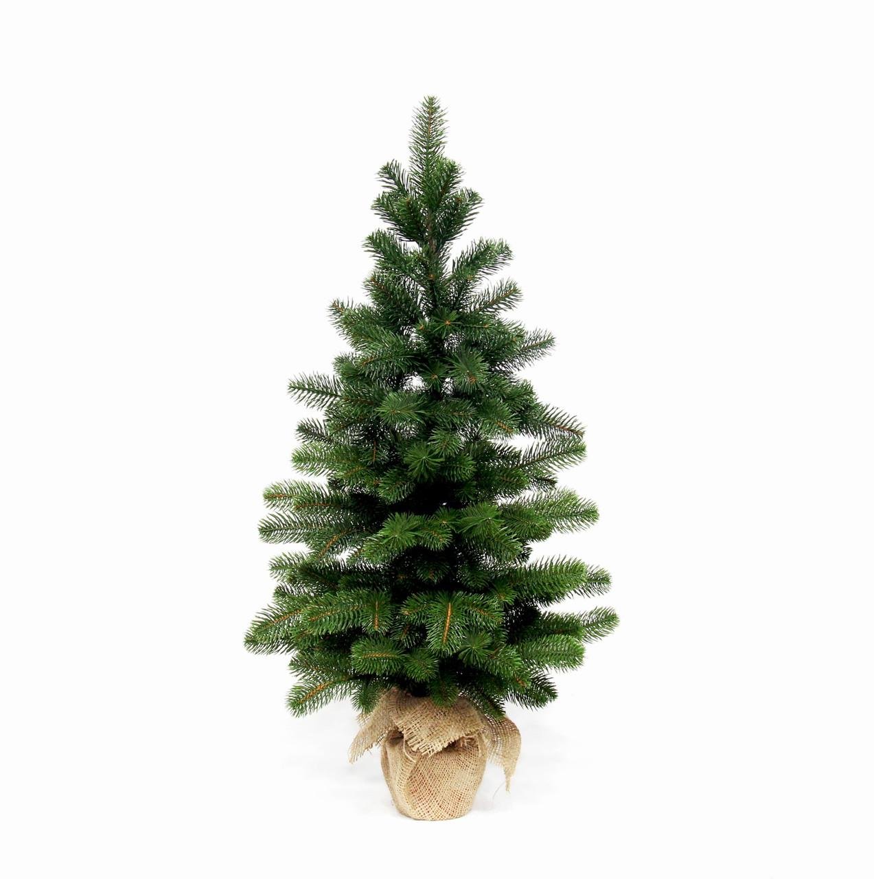 Искусственная елка в горшке 90 см Зеленый