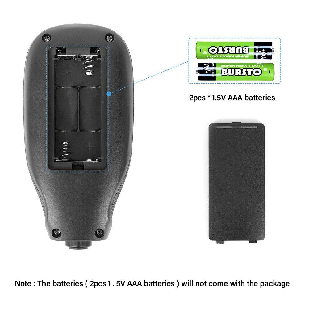 Товщиномір фарби цифровий 0-2000 мкм Fe Nfe Чорний (НР051219) - фото 6 Товщиномір фарби цифровий 0-2000 мкм Fe Nfe Чорний (НР051219) - фото 6