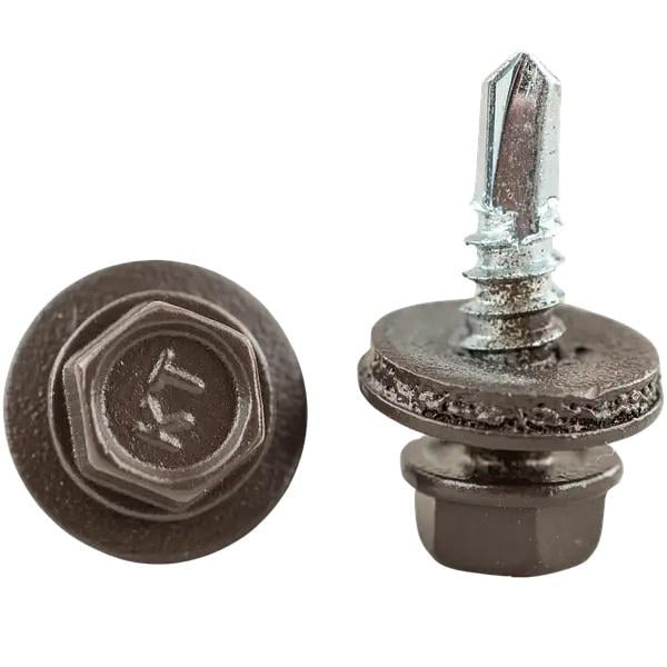 Саморез по металлу KrepTech 4,8x19 мм RAL 8017 МАТ 250 шт. уп. (29469537) - фото 3 Саморез по металлу KrepTech 4,8x19 мм RAL 8017 МАТ 250 шт. уп. (29469537) - фото 3