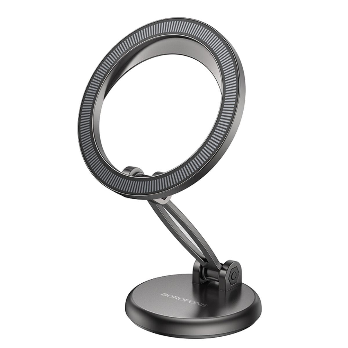 Тримач для телефона в машину Borofone BH114 Star metal ring magnetic car holder center console Metal Grey (6941991111310) Тримач для телефона в машину Borofone BH114 Star metal ring magnetic car holder center console Metal Grey (6941991111310)