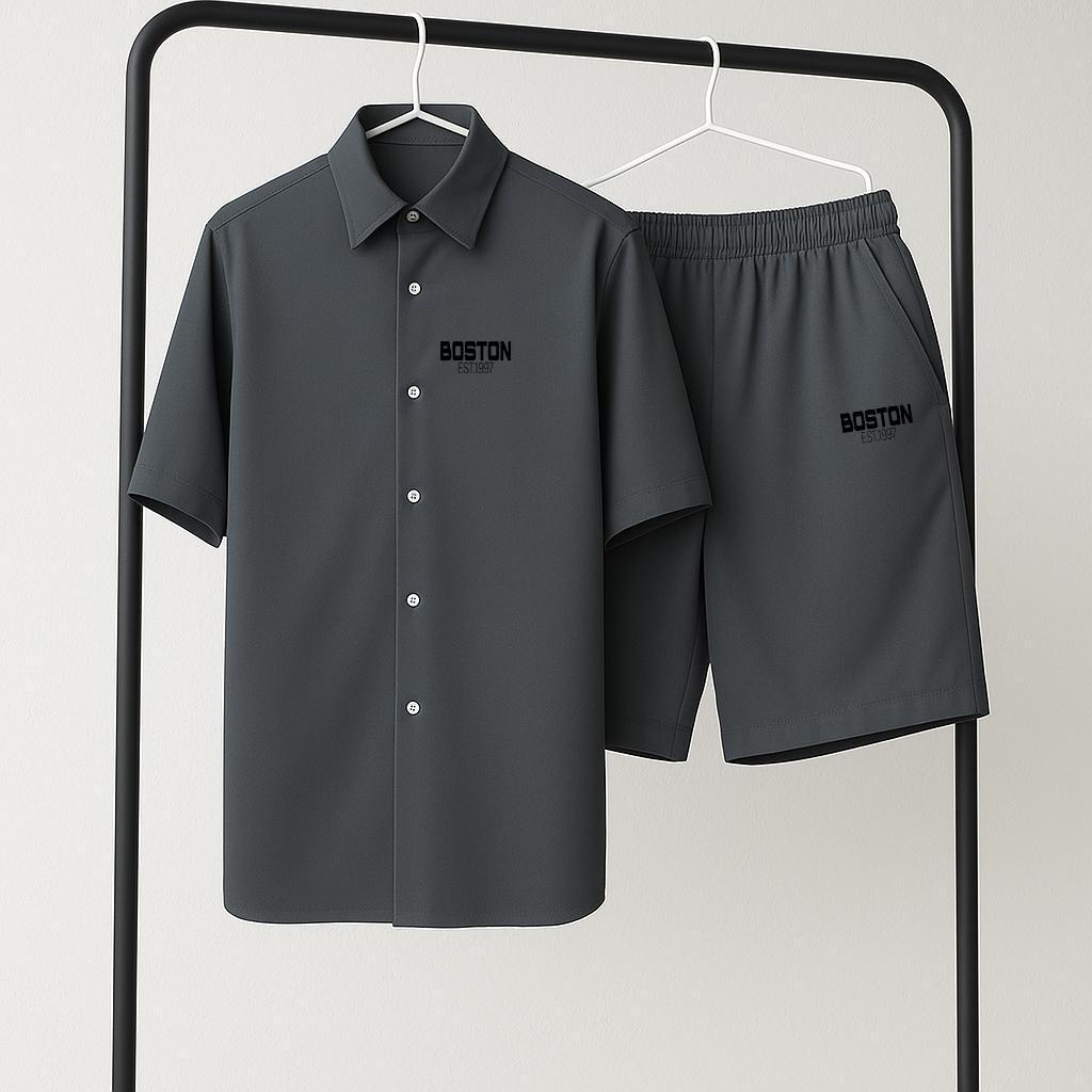 Костюм мужской летний Boston 1997 классический L Графитовый (Q0060/2) - фото 1 Костюм мужской летний Boston 1997 классический L Графитовый (Q0060/2) - фото 1