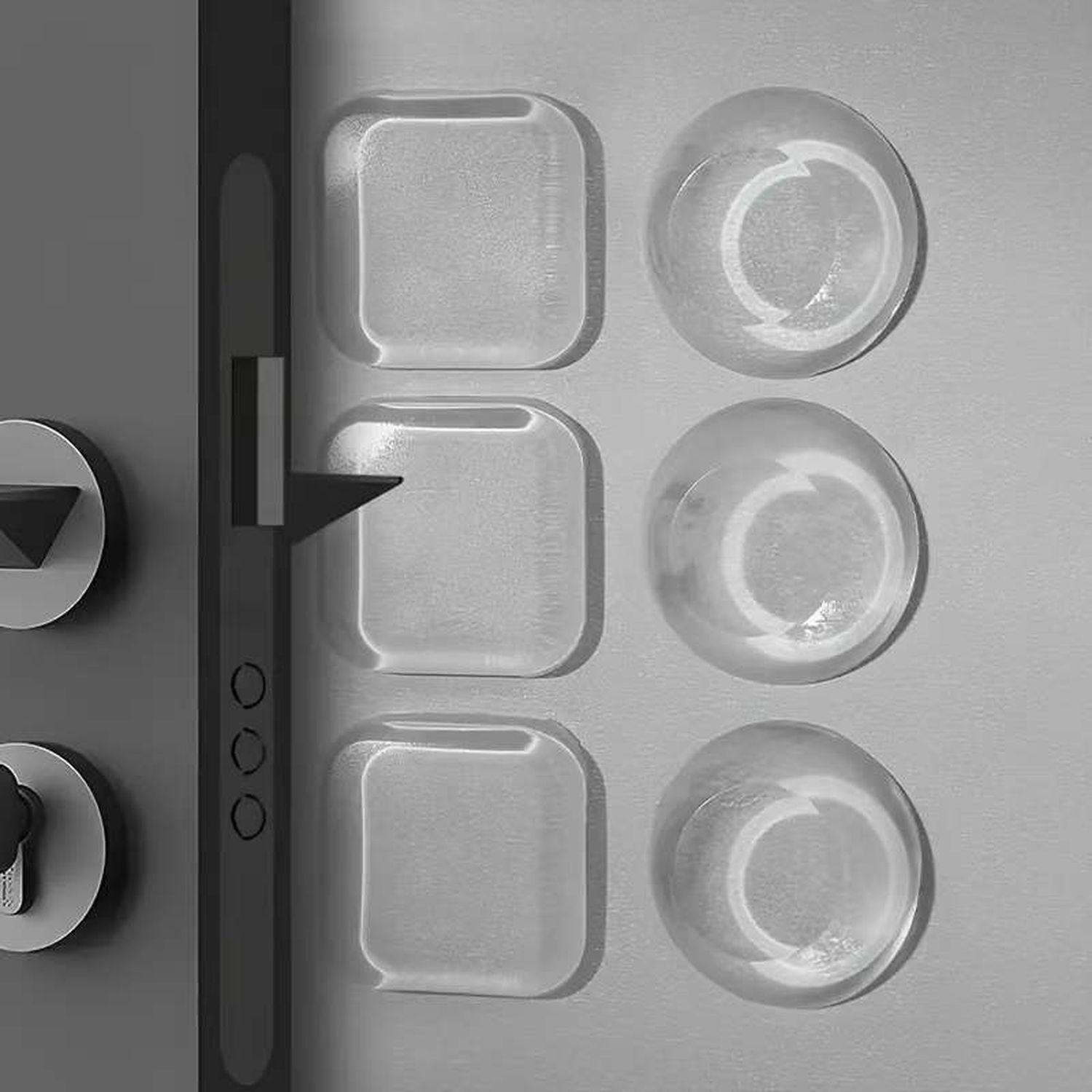 Стопор дверной силиконовый настенный квадратный 2 шт. Прозрачный (79_6_0_1С) - фото 10