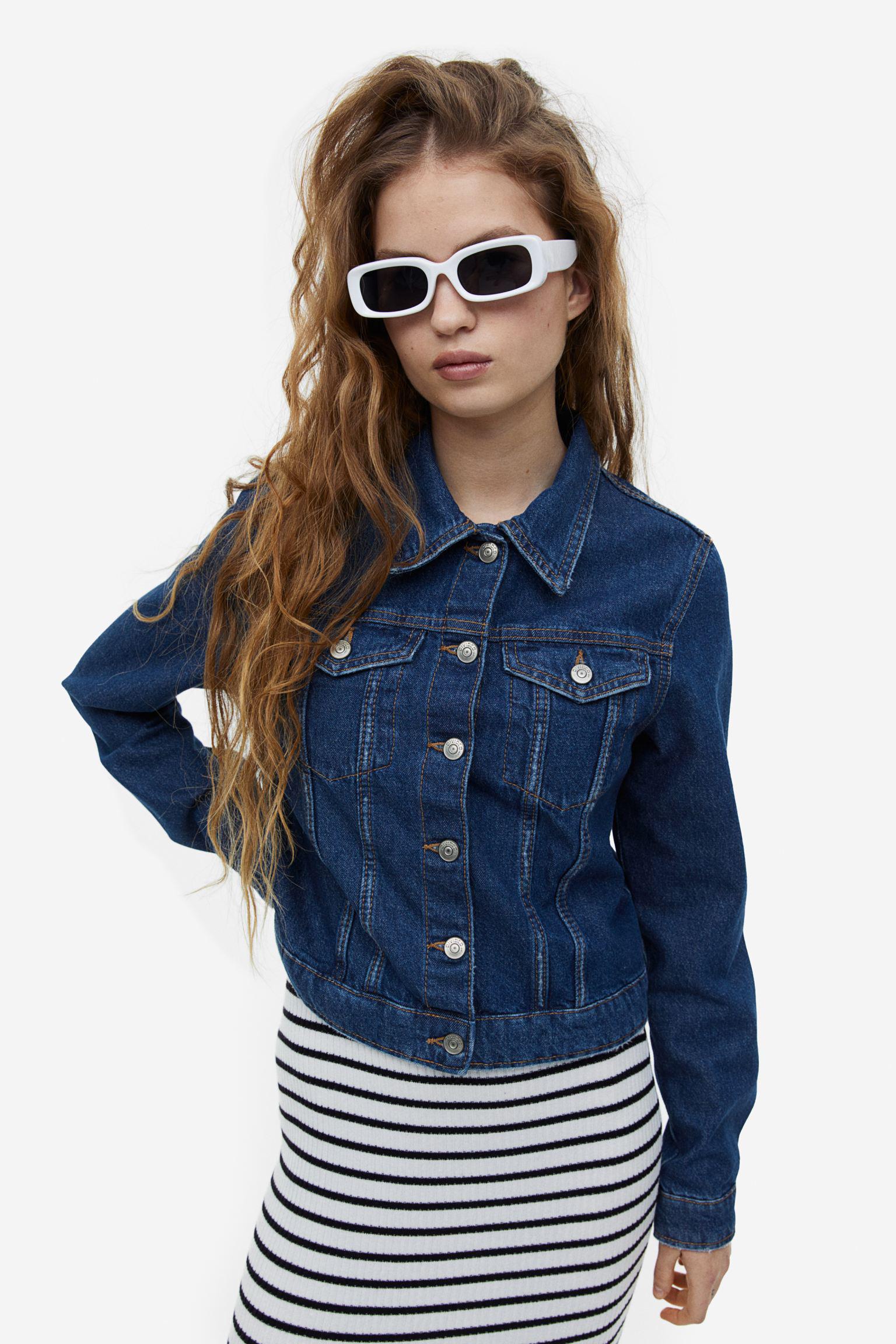 Куртка джинсова H&M M Темно-синій (А22111131268)