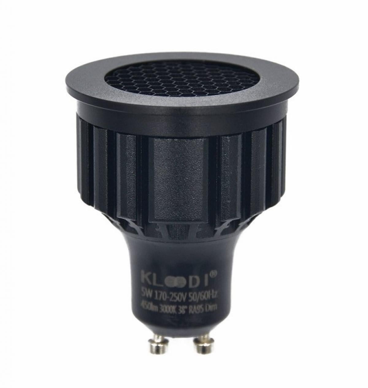 Лампа LED Kloodi Honey Comb Filter Dim KDGU10-HC 5WCOB 3K 36D BK GU10 5WCOB 3000К 450Lm (36486314)