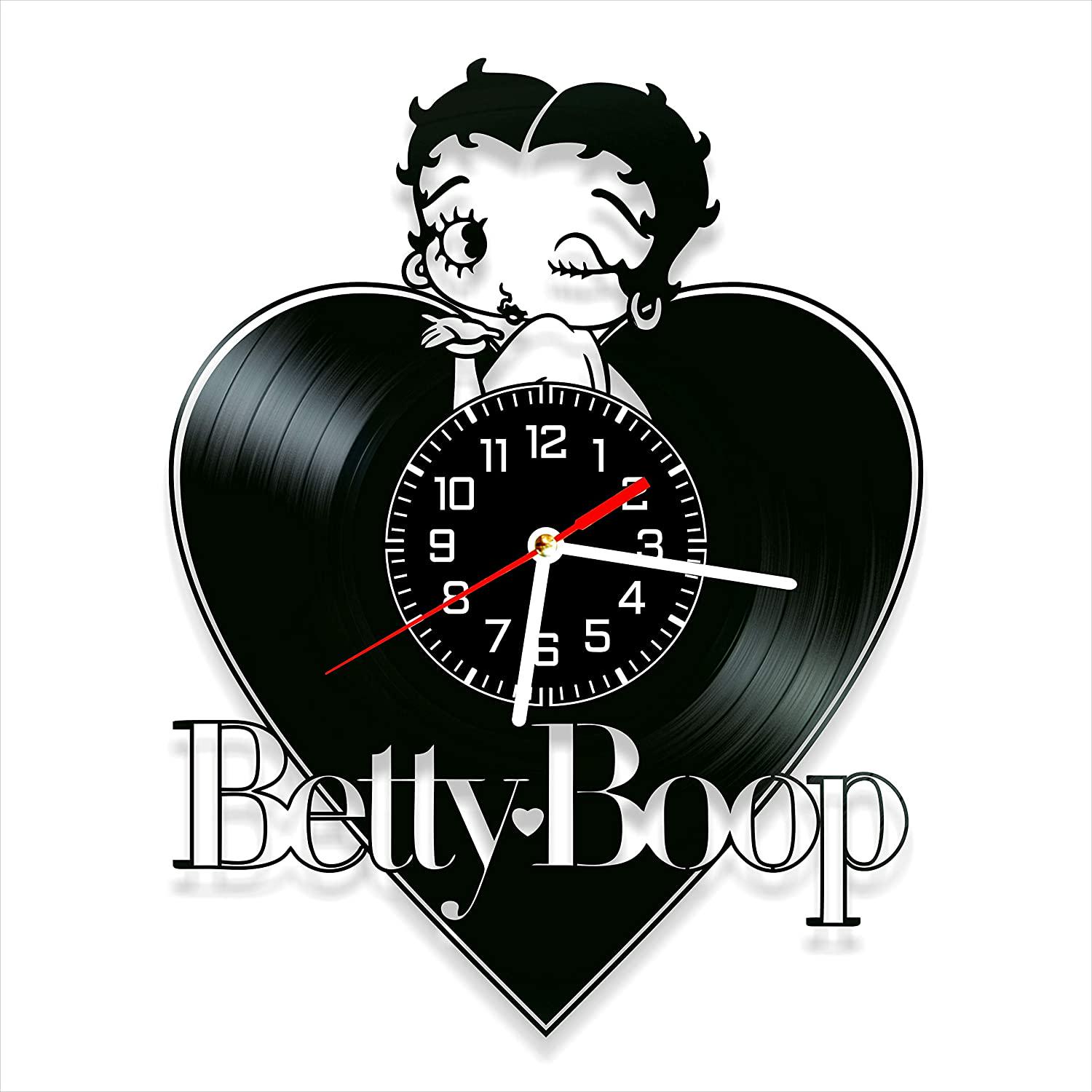 Часы настенные Betty Boop 2030 из виниловой пластинки