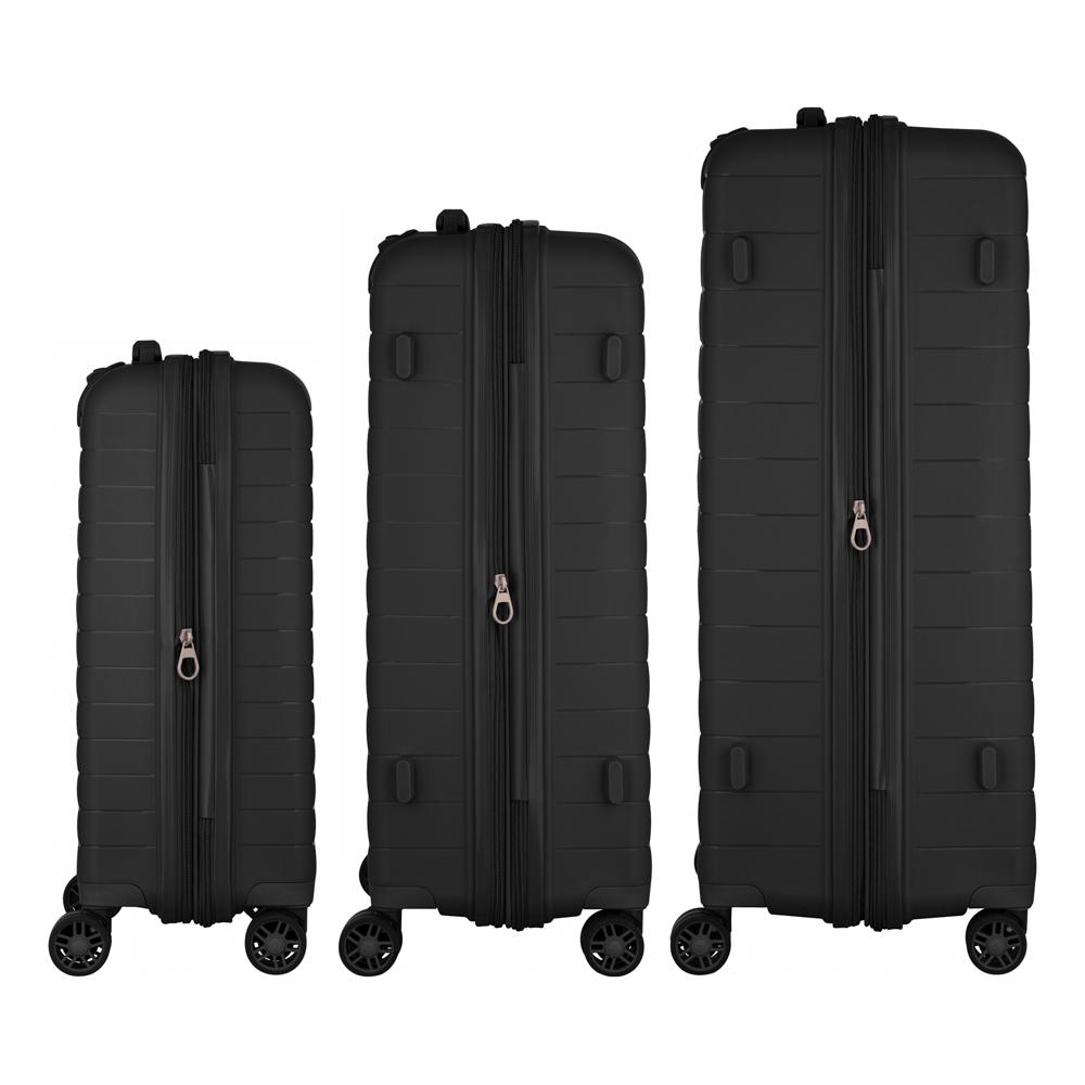 Набір валіз дорожніх 2E Aero поліпропілен замок TSA з 4 колесами S/M/L Чорний (2E-SPP-AERO-SET3-BK) - фото 3 Набір валіз дорожніх 2E Aero поліпропілен замок TSA з 4 колесами S/M/L Чорний (2E-SPP-AERO-SET3-BK) - фото 3