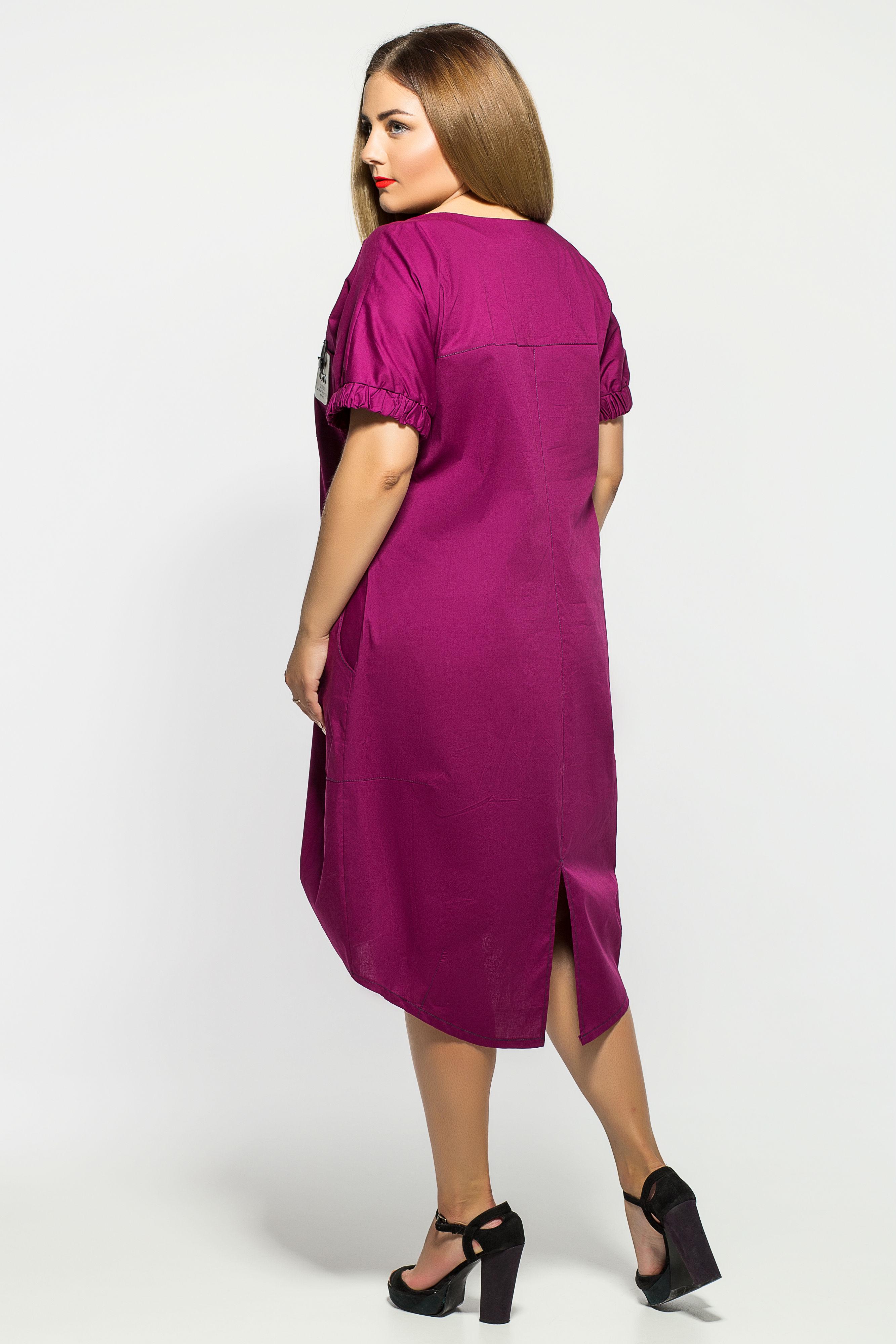 Платье VLAVI Бриджит р. 54 Фуксия (115207-54) - фото 2 Платье VLAVI Бриджит р. 54 Фуксия (115207-54) - фото 2