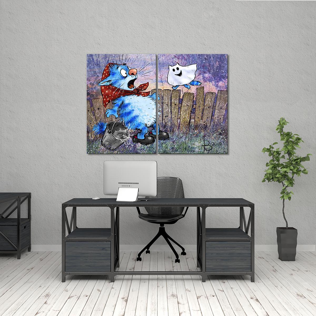 Модульная картина Привидение 2 модуля 80x120 см