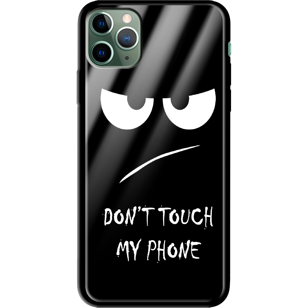 Чехол Boxface iPhone 11 Pro Max Don't Touch my Phone Черный силикон со стеклом (38194-up535-38347)