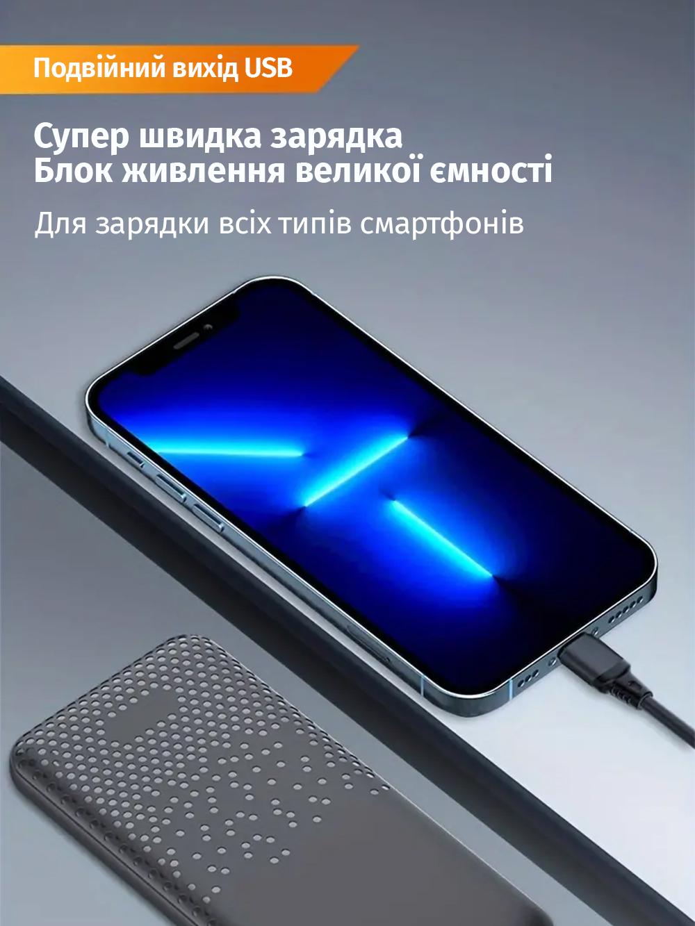 Повербанк Andowl 12000 mAh 3 выхода Q-CD157 Черный (ddd5f9c7) - фото 4 Повербанк Andowl 12000 mAh 3 выхода Q-CD157 Черный (ddd5f9c7) - фото 4