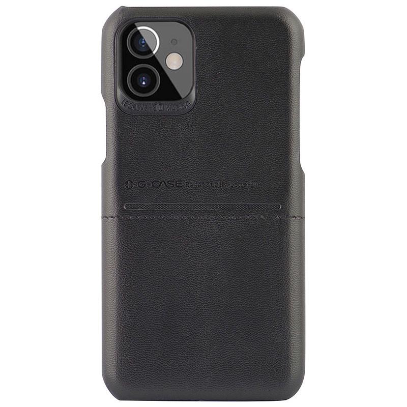 Кожаная накладка G-Case Cardcool Series для Apple iPhone 12 mini (5.4") Черный (155032)