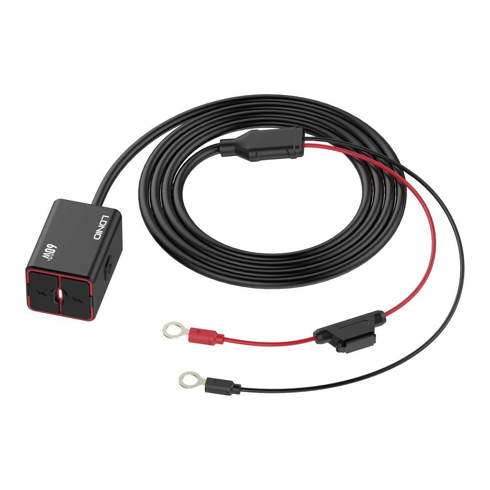 Зарядний пристрій автомобільний LDNIO C108 1USB/1USB-C 60W+Type-C to Type-C - фото 7