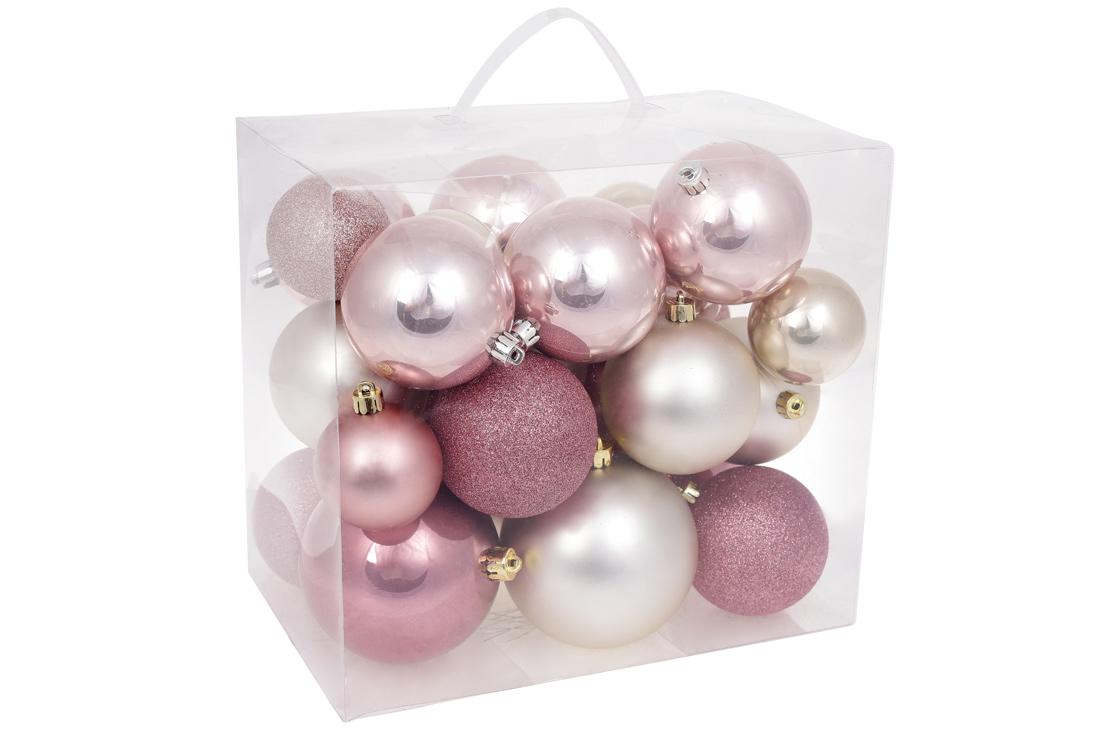 Шар новогодний BonaDi D-6,8,10 см 26 шт. (147-775)