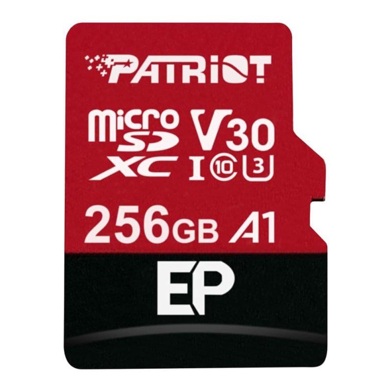 Карта памяти Patriot EP Series 256Gb class 10 V30 microSDXC UHS-1 U3 (20330)