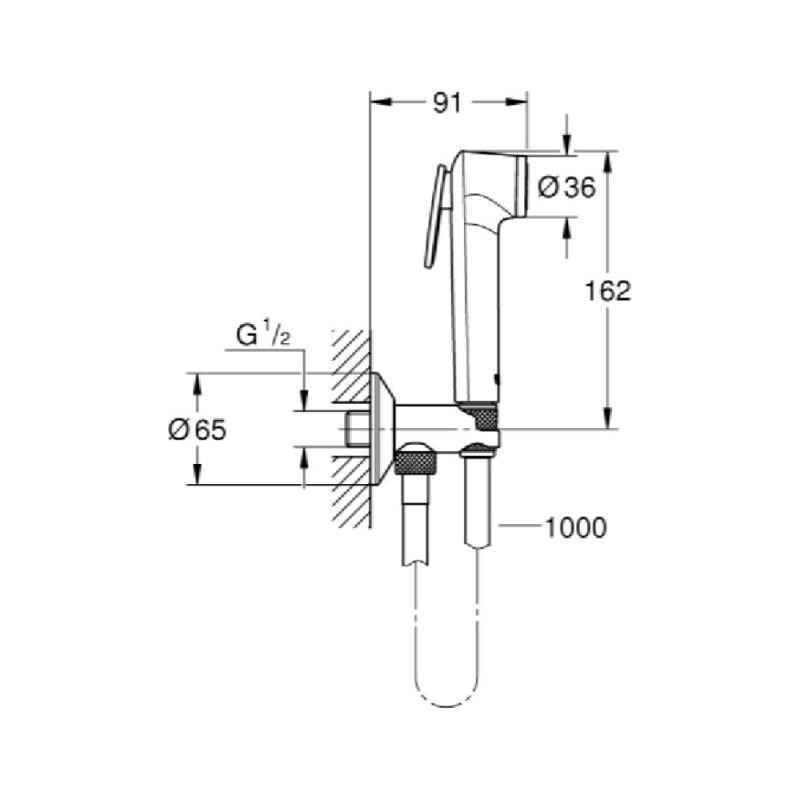 Набор для гигиенического душа Grohe Tempesta-F Trigger Spray 26358000 (55852) - фото 2