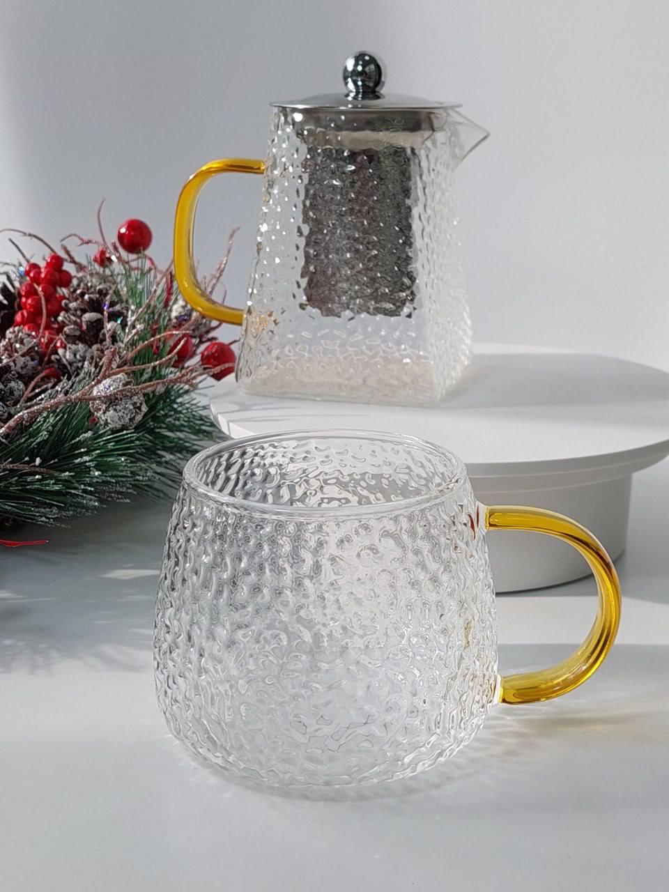 Чашка стеклянная 400 мл Прозрачный (131031) - фото 3