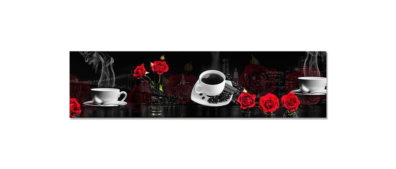 Наклейка виниловая на кухню Zatarga Кофе и Розы 650х2500 мм (1283915508) Наклейка виниловая на кухню Zatarga Кофе и Розы 650х2500 мм (1283915508)