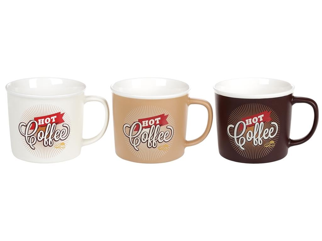 Чашка Hot Coffee 380 мл 3 дизайна набор 3 шт. (BDI-930-010) Чашка Hot Coffee 380 мл 3 дизайна набор 3 шт. (BDI-930-010)