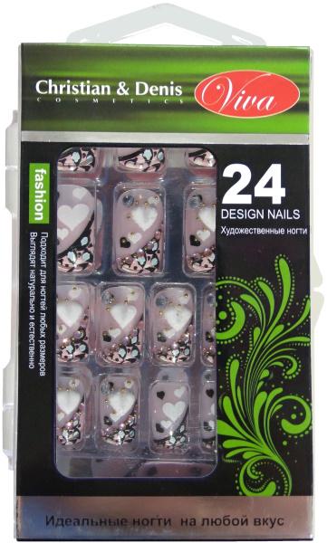 Ногти накладные VIVA 3D в упаковке 24 шт. (3D-271)