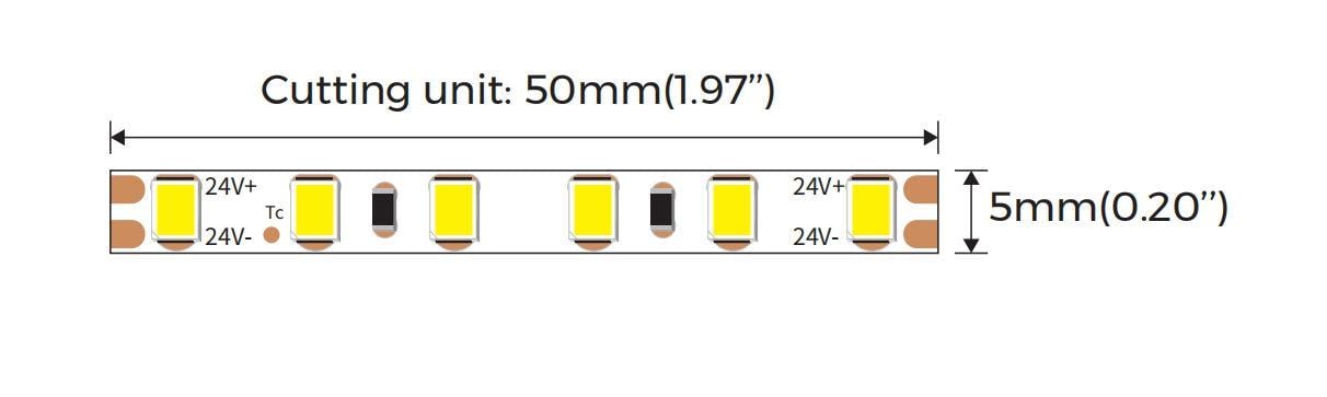 Лента LED Oledim PS-2835-120-IP20-8.8 W-4000К-24V (7771274) - фото 2