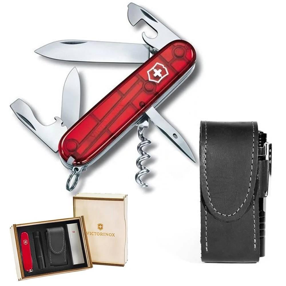 Комплект нож швейцарський Victorinox Spartan 1.3603.T/чехол с фонариком