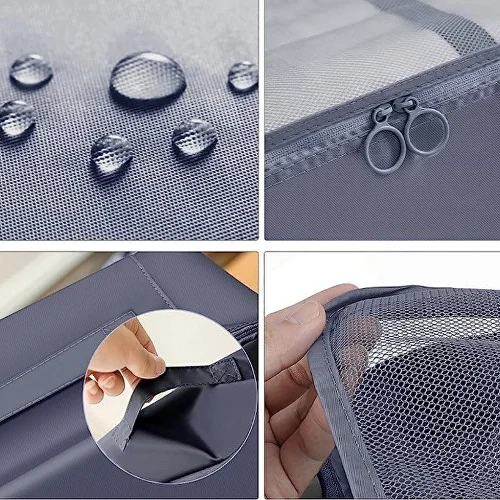 Набор органайзеров для чемодана 7 предметов из водонепроницаемой ткани Черный (Y01067-4) - фото 4