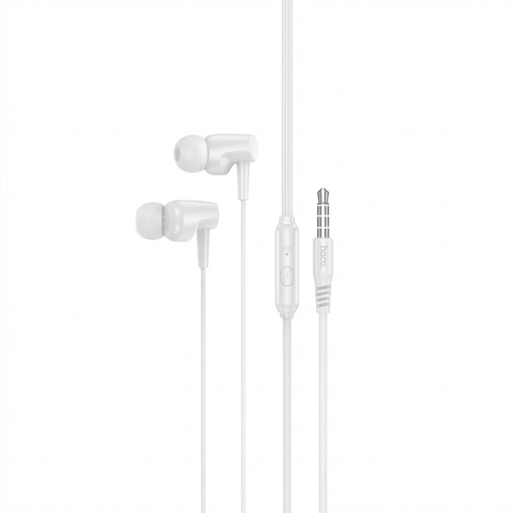 Навушники дротові Hoco M112 з мікрофоном Hi-Fi звук 1,2 м внутрішньоканальні Білий (32157422)