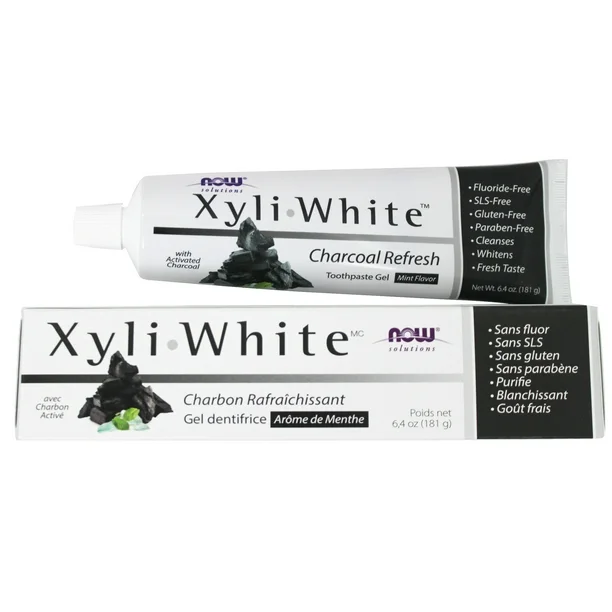 Зубная паста-гель NOW Foods XyliWhite XyliWhite для освежения древесным углем мята 181 г (64 унции)