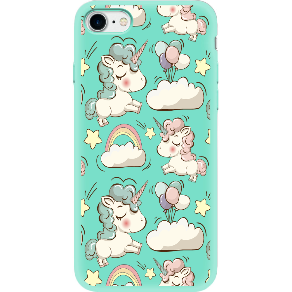 Чохол BoxFace Apple iPhone 7/8 SE 2020 Unicorns М'ятний силікон (26205-cc2-35447)