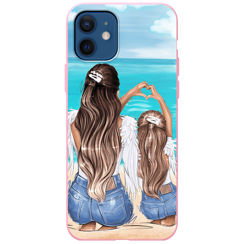 Чохол Boxface iPhone 12 Family Vacation Рожевий силікон (41161-up2380-43059)