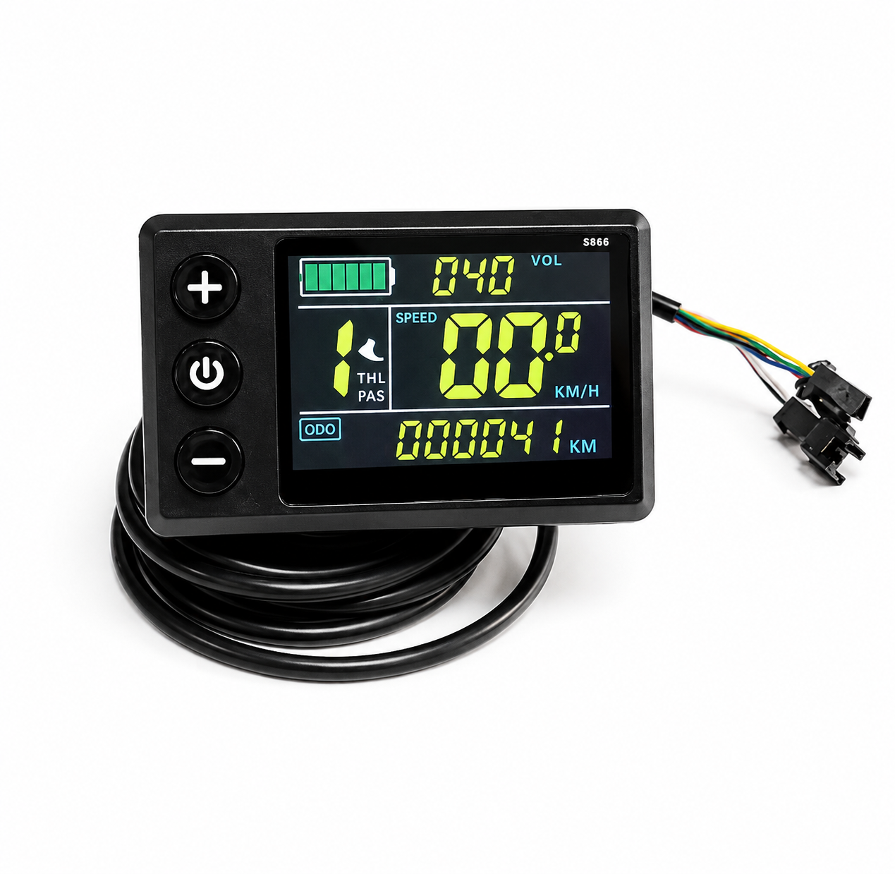 Дисплей S866 LCD 24V-60V 5 pin WP UART2 для электровелосипеда/электросамоката
