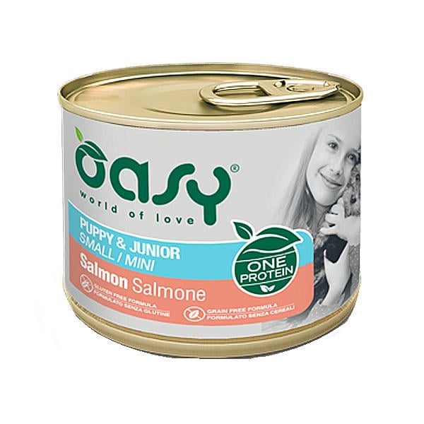 Корм влажный для собак OASY OAP Puppy & Junior Small/Mini лосось 200 г (000025552)