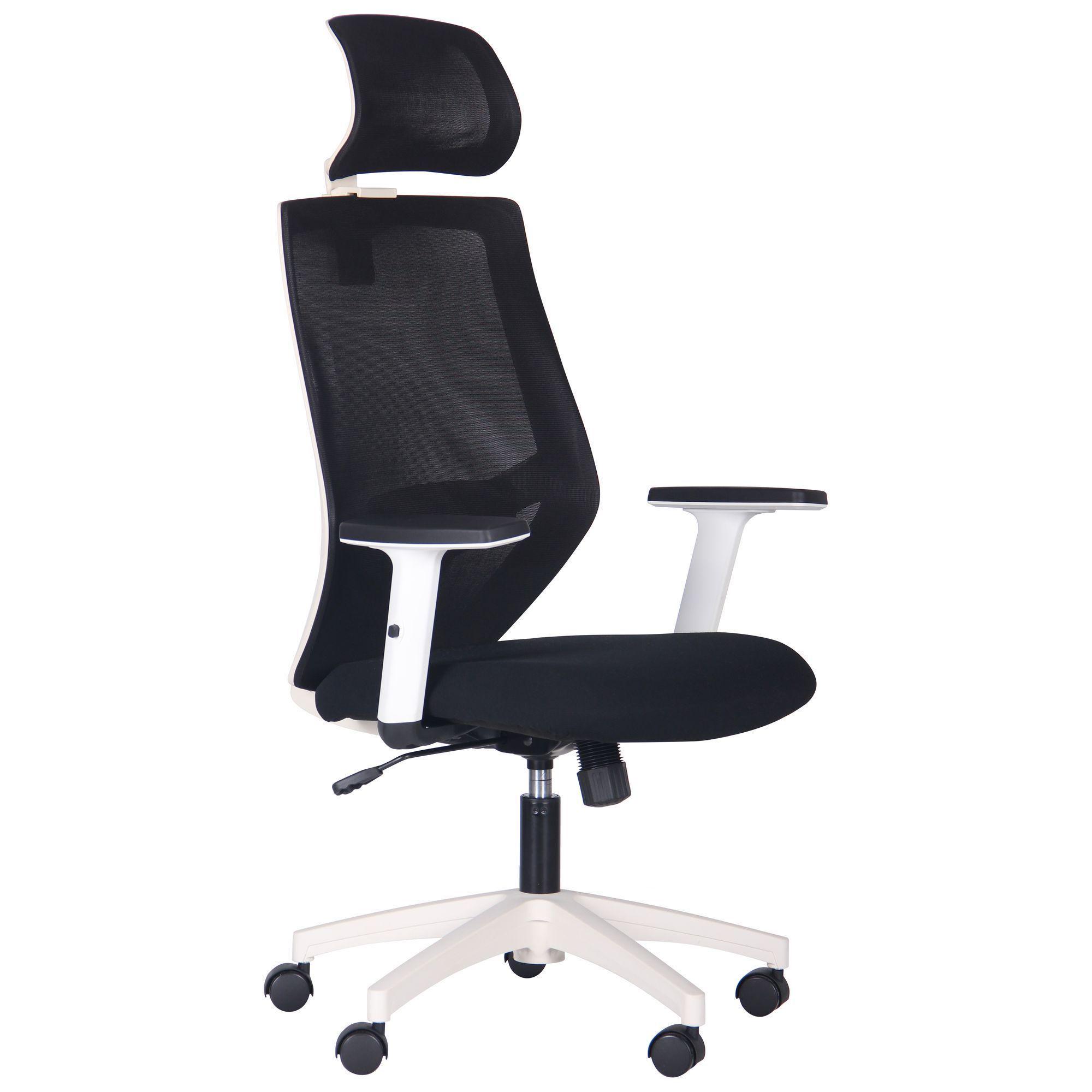 Компьютерное кресло AMF Lead HR 1190+140х670х610 Черный/Белый