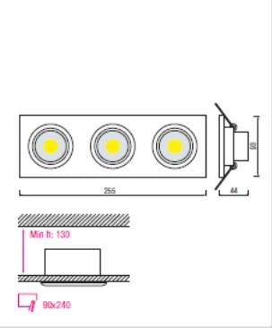 Світильник світлодіодний вбудований 15W HL6703L - фото 2