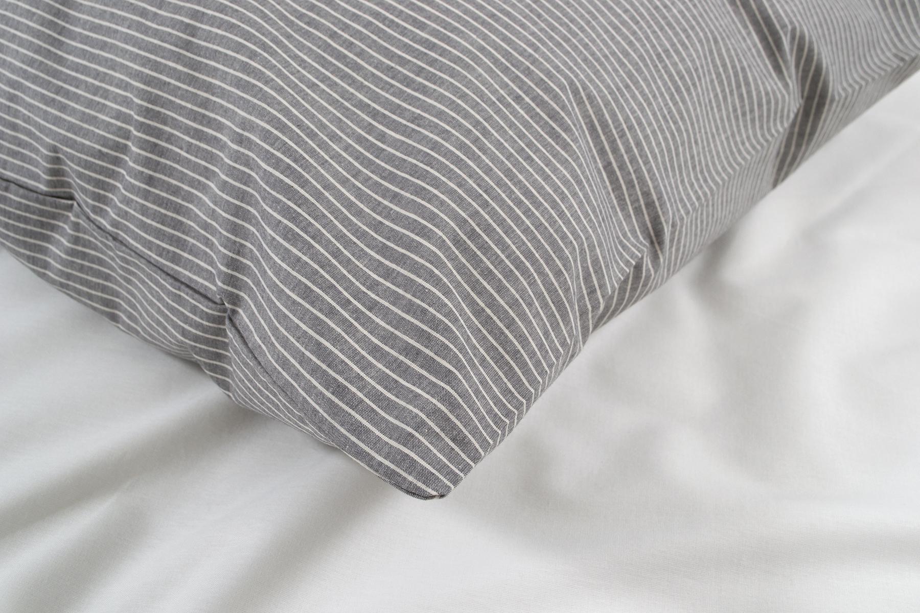 Комплект постельного белья Lotus Home Premium Percale Stripe семейный Антрацит (26668295) - фото 5
