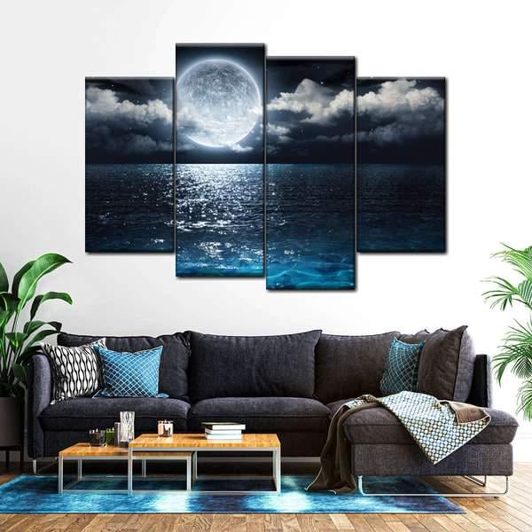 Модульная картина KIL Art Голубая лагуна из четырех частей 129x90 см (M4_L_76)